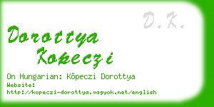 dorottya kopeczi business card